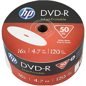 HP DVD-R 4.7GB/120Min/16x Bulk Pack (50 Disc) Accessoires informatiques  Original DME00070WIP