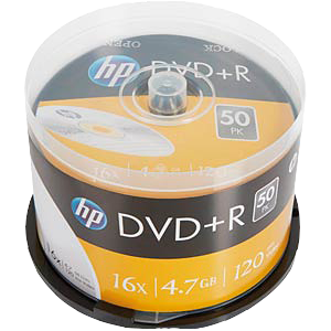 HP DVD+R 4.7GB/120Min/16x Cakebox (50 Disc) Accessoires informatiques  Original DRE00026