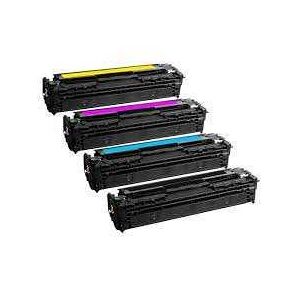 Compatible HP Color LaserJet CM1312-NFI-MFP, Pack toners pour CB540A/CB541A/CB542A/CB543A - 4 couleurs
