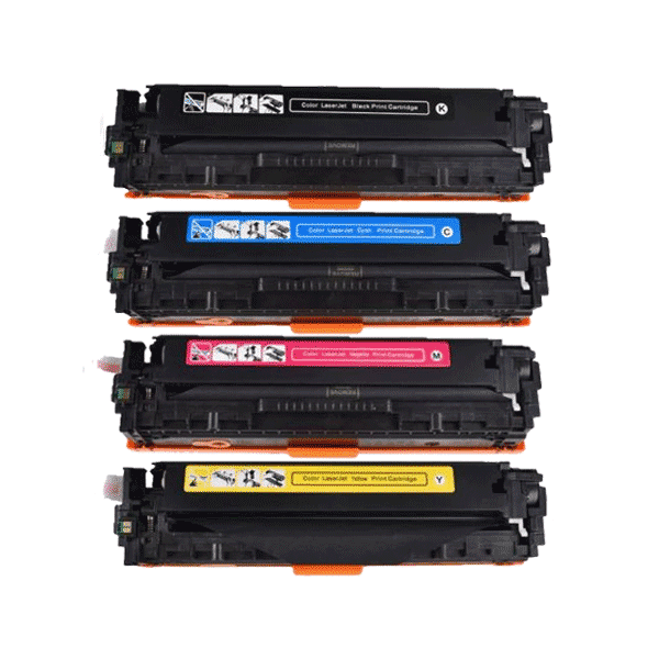 Compatible HP LaserJet Pro CM1415FN, Pack toners pour CE320A/CE321A/CE322A/CE323A - 4 couleurs
