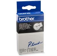 Brother TC101 black on transparent tape, 12mm (original)