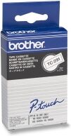 Brother TC291 black on white tape, 9mm (original)