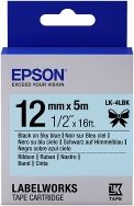 Epson LK 4LBK black on light blue satin ribbon tape, 12mm (original)