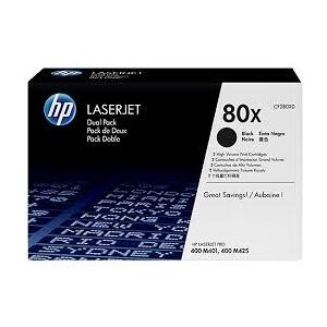 HP Confezione da 2 Toner originali  80X per stampanti