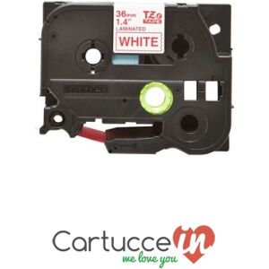 CartucceIn Cartuccia toner rosso su bianco Compatibile Brother per Stampante BROTHER PT-P950NWB