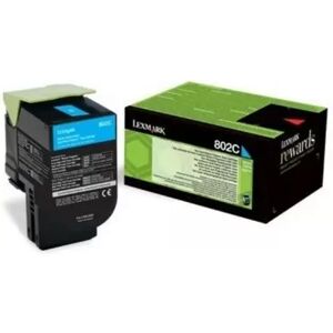 Toner originale Lexmark 80C20CE 802C CIANO