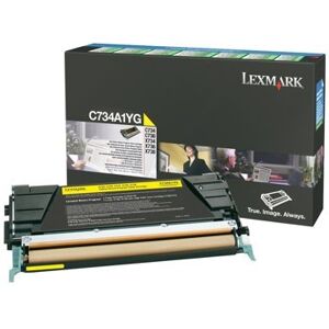 Lexmark C734A1YG cartuccia toner 1 pz Originale Giallo [C734A1YG]