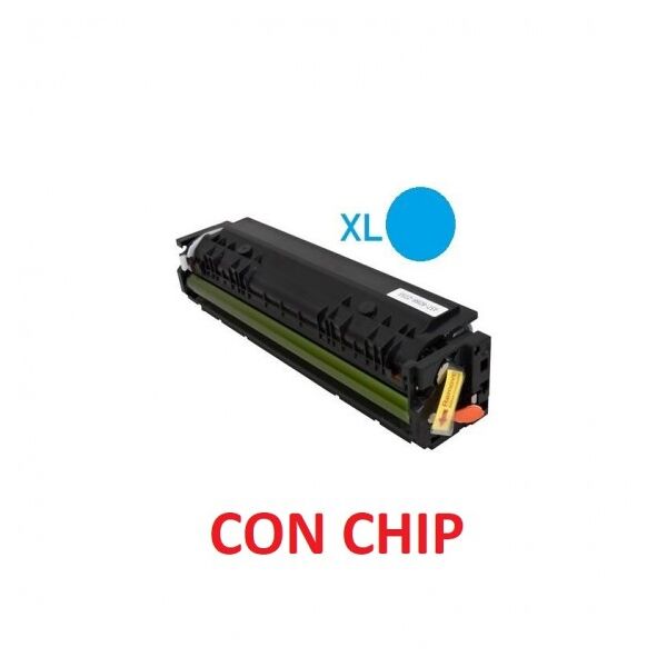 italy's cartridge toner w2211x ciano compatibile 207x con chip per hp color laserjet pro color pro m255,mfp m282nw,m283fw capacita 2.450 pagine