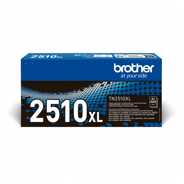 brother tn-2510xl alta capacitÃ  nero toner originale per brother mfc-l2800,l2835,l2860,dcp-l2660,hl-l2445 tn2510xl 3.000 pagine