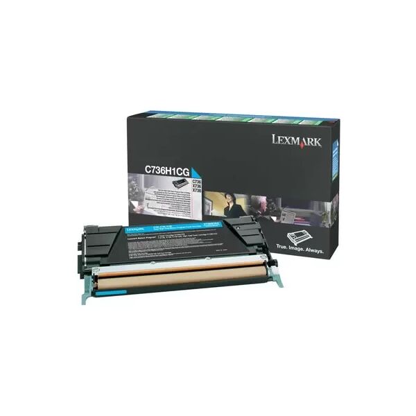 toner originale lexmark x736n ciano