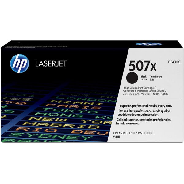 hp ce400x toner originale laser colore nero compatibile con laserjet enterprise m551/m575, laserjet pro m570 - ce400x