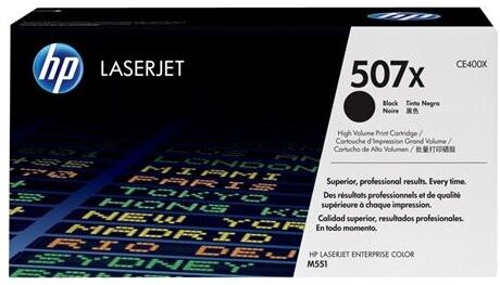 hp ce400x nero alta capacitÃ  507x toner originale per hp m551n, m551dn, m551xh ce507x capacitÃ  11.000 pagine