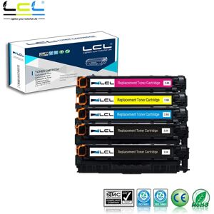 LCL 304A CC530A CC531A CC532A CC533A (5-Pack) Laser Toner Cartridge Compatible for HP Color LaserJet CP2020/CP2025/CM2320