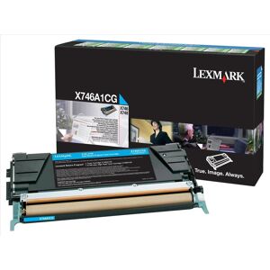 Original Lexmark X746A1CG Cyan Return Program Toner Cartridge