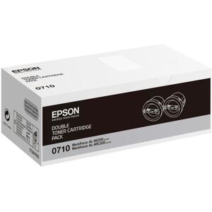 Original Epson S050710 Black Toner Cartridge 5k Twin Pack