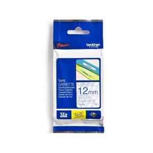 Original Brother P-Touch TZE133 12mm Gloss Tape - Blue on Clear