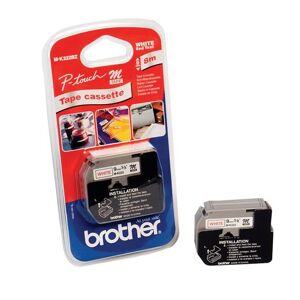Original Brother P-Touch MK222BZ 9mm Plastic Tape - Red on White