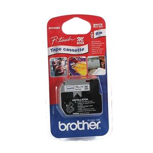 Original Brother P-Touch MK233BZ 12mm Plastic Tape - Blue on White