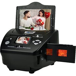 QPIX DIGITAL Scanner numérique de film et photo haute résolution 16 MP avec écran LCD 2,4" Scanner 4 en 1 Convertit les diapositives et les films négatifs 35 mm Noir - Publicité