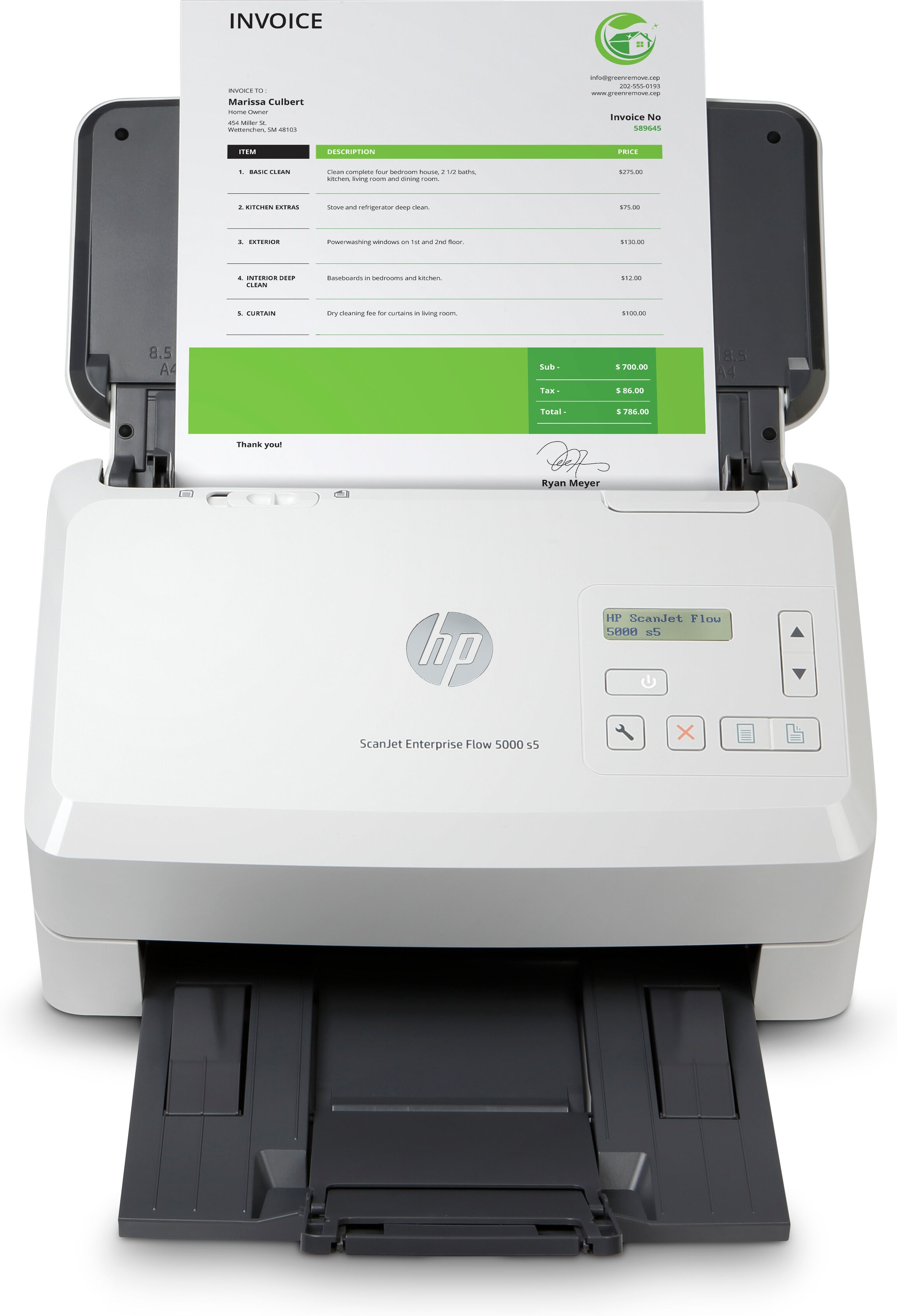 HP Scanjet Enterprise Flow 5000 s5 Scanner a foglio 600 x DPI A4 Bianco [6FW09A#B19]