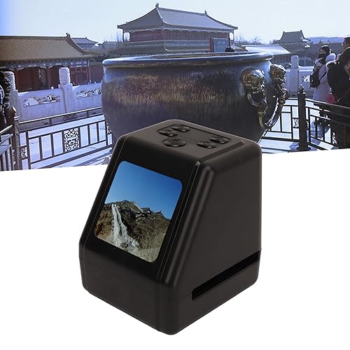 FAUOSWUK Filmscanner, negatieve scanner, compacte dia-scanner, 2 inch scherm voor negatieven in zwart-wit, film- en diascanner, 135, 126, 110, 8 mm film