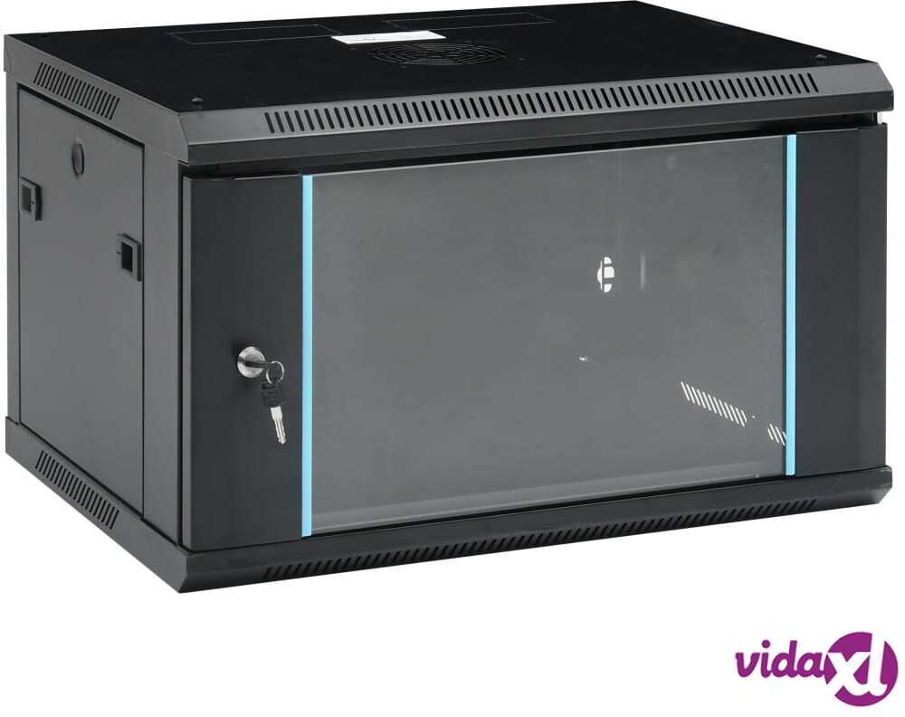 vidaXL 6U Wall Mounted Network Cabinet 19" IP20 600x450x375 mm