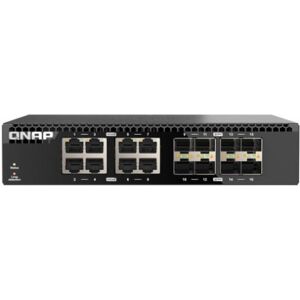 QNAP QSW-3216R-8S8T - Rackmount 16-Port 10GbE Unmanaged Switch for SMB/SOHO high-speed networking environment