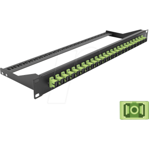 DELOCK 43385 - LWL Patchpanel, 19'', 24-Port, SC Simplex, 1HE, lindgrün