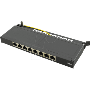 LOGILINK NP0064B - Mini-Patchpanel, 8-Port, Cat.6a, 0,5 HE