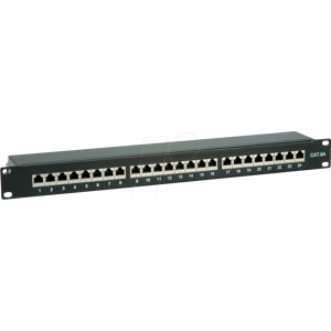 VALUE 26990360 - Patchpanel 19'', 24-Port, Cat.6a, 1 HE, schwarz