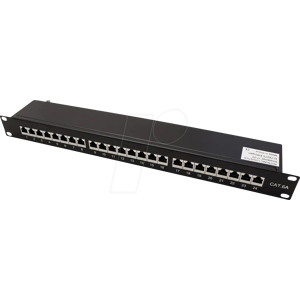 VALUE 26990364 - Patchpanel, 19'', 24-Port, Cat.6a, 1 HE, schwarz