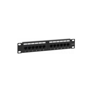 NO BRAND 12ports Patch panel utp CAT5e für Rack-Kasten 10 - Schwarz