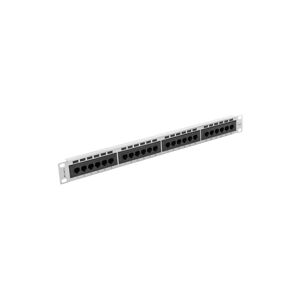 Patchpanel 24 Port 1U Cat.6 utp grau PPU6-1024-S - Lanberg