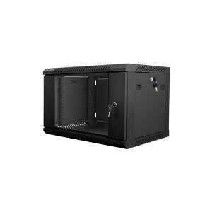 Lanberg - Rack kabinet - vægmonterbar - sort, RAL 9004 - 6U - 19