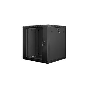 Lanberg - Rack kabinet - vægmonterbar - sort, RAL 9004 - 12U - 19