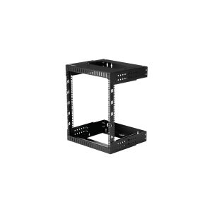 StarTech.com 12U 19 Wall Mount Network Rack, Adjustable Depth 12-20 2 Post Open Frame Server Room Rack for AV/Data/ IT Communication/Computer Equipment/Switch with Cage Nuts & Screws - 12U Adjustable Rack (RK12WALLOA) - Rack - vægmonterbar - sort - 12U - 