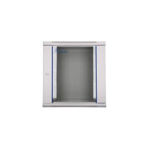Extralink - Rack kabinet - 600x450 mm - vægmonterbar - grå - 12U - 19