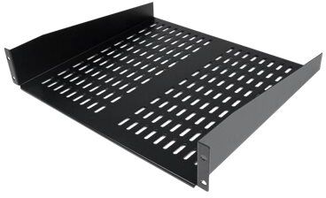 STARTECH.COM 2U 16in Universal Vented Rack Mount Cantilever Shelf - Fixed Server Rack Cabinet Shelf - 50lbs / 22kg