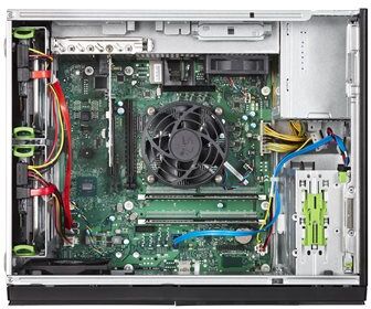 Fujitsu Siemens Primergy TX1310 M3 1xE3-1225v6, 4 Cores, 3.3GHz, 1x8GB DDR4-2400, 2xSATA 6G 1TB 7.2K LFF, 1xPSU250W