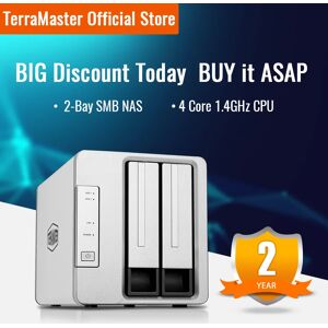 TerraMaster – F2-210 serveur multimédia de stockage externe  à 2 baies  NAS Quad Core  Cloud privé