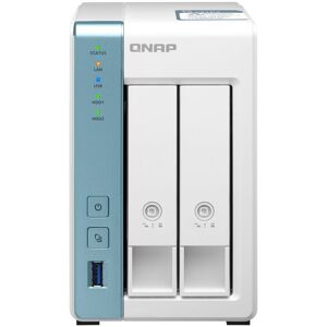 QNAP TS-233 serveur de stockage NAS Mini Tower Ethernet/LAN Blanc Cortex-A55 Bleu foncé