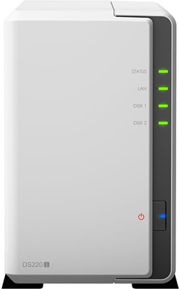 Synology DiskStation DS220j RTD1296 Collegamento ethernet LAN Mini Tower Bianco NAS