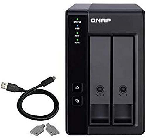 TR-002 QNAP  USB 3.1-RAID-expansionshölje Gen. 2, 2 fack, svart