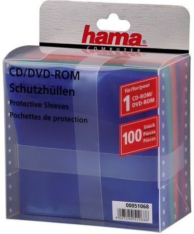 Hama CD/DVD/Blu-Ray PP sleeves 100-pack multi kleur  - 12.99