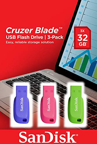 SanDisk Pack Pen Usb Sandisk Cruzer Blade 3x 32gb