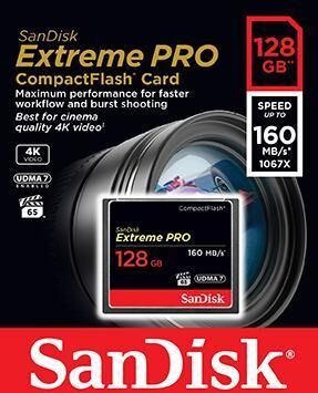 Sandisk Cartão De Memória Extreme Pro Cf 128gb - Sandisk