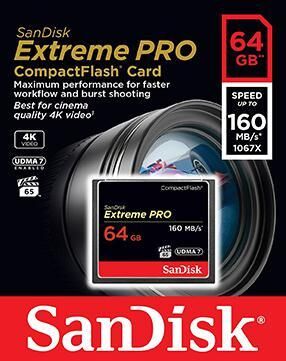 Sandisk Cartão De Memória Extreme Pro Cf 64gb - Sandisk