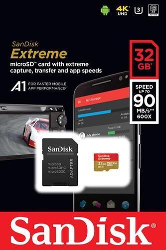 Sandisk Cartão De Memória Extreme Micro Sdhc 32gb + Adaptador - Sandisk