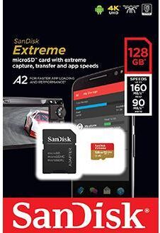 Sandisk Cartão De Memória Extreme Micro Sdxc 128gb + Adaptador + Rescue Pro - Sandisk