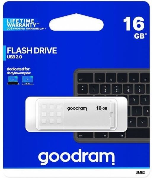 Goodram Pen Drive Usb 2.0 16gb Ume2 (branco) - Goodram